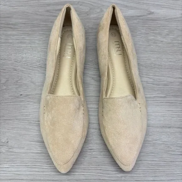 MUSSHOE Loafers for Women Comfortable Pointed Toe SIZE 8.5 Tan Casual Formal - Picture 4 of 12